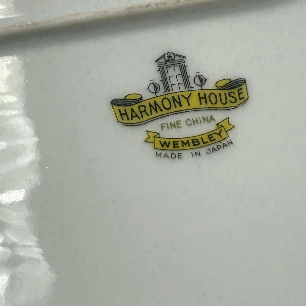 Vintage Plate Harmony House Wembley 14” Floral China Serving Platter Japan